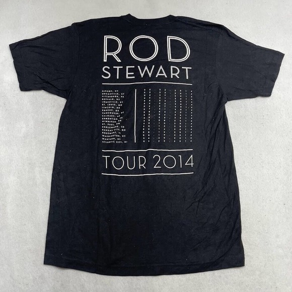 Rod Stewart Tour 2014 Graphic Tee Thrifted Vintage Style Size L - Picture 5 of 8